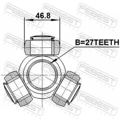 0116-GSV40 Febest Трипоид 27x46.8 | прав/лев |