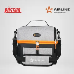 ADCB001 AIRLINE Сумка-холодильник, термосумка, PRO, 9 л., 25х22.5х16.5 см, водонепроницаемая, черная и серая