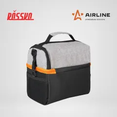 ADCB001 AIRLINE Сумка-холодильник, термосумка, PRO, 9 л., 25х22.5х16.5 см, водонепроницаемая, черная и серая