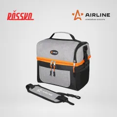 ADCB001 AIRLINE Сумка-холодильник, термосумка, PRO, 9 л., 25х22.5х16.5 см, водонепроницаемая, черная и серая