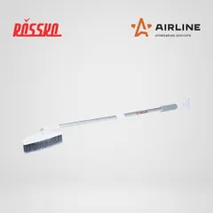 AB-R-06R AIRLINE Щетка от снега и льда с телескопической рукояткой с мягкой распушённой щетиной и скребок 86-113 см