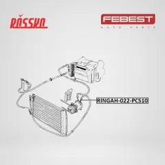 RINGAH-022-PCS10 Febest Кольцо уплотнительное трубки кондиционера (10 шт. в упаковке) | прав/лев |