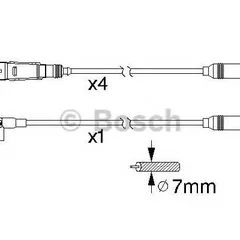 0 986 356 317 Bosch Комплект высоковольтных проводов
