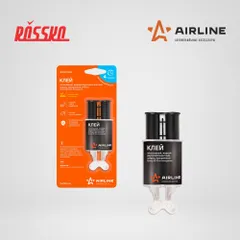 ADGC004 AIRLINE Клей эпоксидный, жидкий двухкомпонентный,шприц, прозрачный, 2*3 мл.