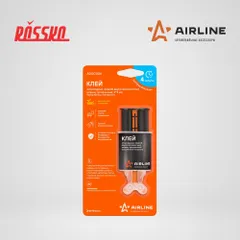 ADGC004 AIRLINE Клей эпоксидный, жидкий двухкомпонентный,шприц, прозрачный, 2*3 мл.