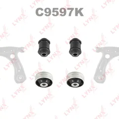 C9597K LYNXauto Комплект сайлентблоков рычагов подвески передних содержит C8015 C8014