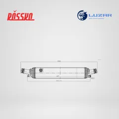 LRIC 18180 Luzar Радиатор интеркулера ОНВ для Audi A4 08-, A6 11-, Q5 08-