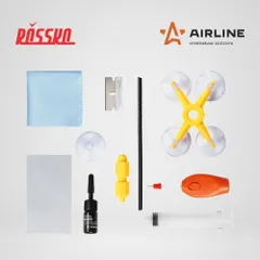 ADGC023 AIRLINE Клей для ремонта трещин и сколов лобового стекла, набор с клеем UV 6 мл и вспомогательными материалами