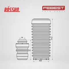 FDSHB-FSTVIF-KIT Febest Пыльник переднего амортизатора с отбойником комплект | перед прав/лев |