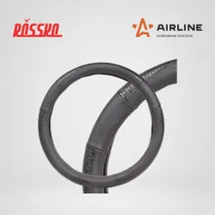 AWC-SL-03XL AIRLINE Оплетка на руль, искусственная кожа с тиснением, черная, 42 см / XL