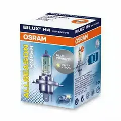 64193ALS Osram Лампа H4 12V 60/55W P43t ALLSEASON с яркостью +30%, цветовая температура 3000K, 1 шт.