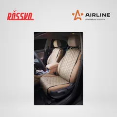 ACS-SF-03 AIRLINE Накидки Алькантара , передние (2 шт.), экокожа с перфорацией, бежевые