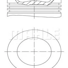 028 PI 00116 002 Mahle Поршнекомплект