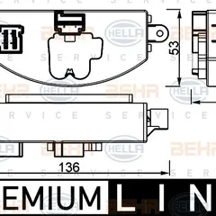 5HL 351 332-471 Hella Резистор дополнительный вентилятора кондиционера