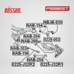 0229-003 Febest Болт с эксцентриком, правый, левый