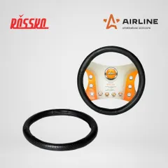 AWC-SL-03L AIRLINE Оплетка на руль, искусственная кожа с тиснением,черная, 40 см / L