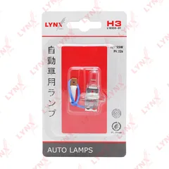 L10355-01 LYNXauto Лампа H3 12V 55W Pk22s (блистер 1шт)