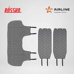 ACS-SB-02 AIRLINE Накидка Алькантара , задняя (3 предмета), экокожа с перфорацией, серая