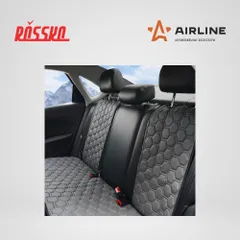 ACS-SB-02 AIRLINE Накидка Алькантара , задняя (3 предмета), экокожа с перфорацией, серая