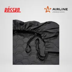 ACS-SB-02 AIRLINE Накидка Алькантара , задняя (3 предмета), экокожа с перфорацией, серая