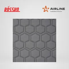 ACS-SB-02 AIRLINE Накидка Алькантара , задняя (3 предмета), экокожа с перфорацией, серая