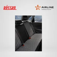 ACS-SB-02 AIRLINE Накидка Алькантара , задняя (3 предмета), экокожа с перфорацией, серая