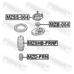 MZD-FRN Febest Отбойник переднего амортизатора, передний, правый, левый