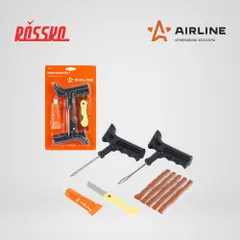 ATRK21 AIRLINE Ремкомплект для б/к шин пистолетные ручки (клей, шило: для жгута+спирал.насечк, жгуты 5 шт.)