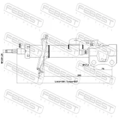 35110-001FL Febest Амортизатор gas.twin tube | перед лев |