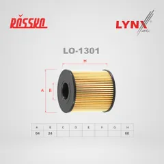 LO-1301 LYNXauto Масляный картриджный фильтр