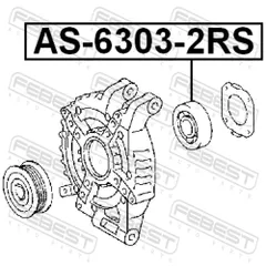 AS-6303-2RS Febest Подшипник генератора