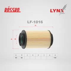 LF-1016 LYNXauto Фильтр топливный картридж