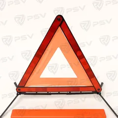 138765 PSV Знак аварийной остановки треугольный 40х40х40 в пластиковом футляре