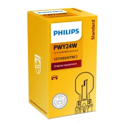 12174SVHTRC1 Philips Снят с производства Лампа накаливания PWY24W 12V 24W SILVERVISION WP3.3x14.5/4