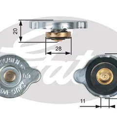 RC124 Gates Крышка радиаторной горловины