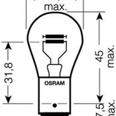 7528 Osram Лампа P21 5W 12V 21 5W BAY15d ORIGINAL LINE качество оригинальной запасной части, ОЕМ, 1 шт.