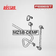 MZSB-DEMF Febest Втулка переднего стабилизатора d17, передняя, правый, левый