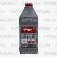 PBF401 PATRON Жидкость тормозная 970г (849мл) DOT-4 для авто c ABS/ESP/ASR/DSC, FMVSS 116, ISO 4925 class 4, JIS K