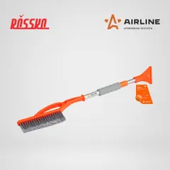 AB-R-14S AIRLINE Щетка от снега и льда с телескопической рукояткой и распушённой щетиной + скребок (75-100 см)