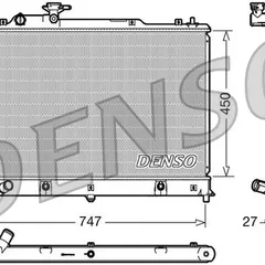 DRM44025 Denso Радиатор системы охлаждения