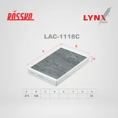 LAC-1118C LYNXauto Угольный фильтр салона