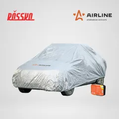 AC-FC-01 AIRLINE Чехол-тент на автомобиль защитный, размер S, 455х186х120см, цвет серый, молния для двери, универсальный
