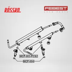 MCP-003-PCS2 Febest Уплотнительное кольцо форсунки впрыска топлива, 2 штуки в упаковке