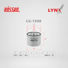 LC-1208 LYNXauto Масляный фильтр