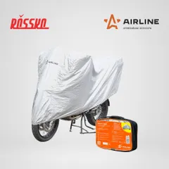AC-MC-05 AIRLINE Чехол-тент защитный для мотоцикла универсальный серого цвета размер М 225х90х110 см