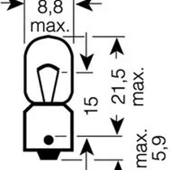3893 Osram Лампа T4W 12V 3,5W BA9s ORIGINAL LINE качество оригинальной з/ч (ОЕМ) 1 шт.