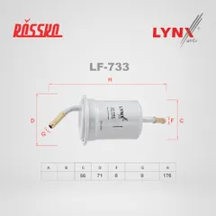 LF-733 LYNXauto Топливный фильтр