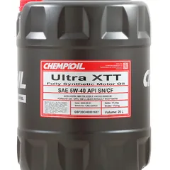 CH9701-20-E CHEMPIOIL Моторное масло 5W-40 Ultra XTT SN,CF, CH-4, A3, B4, 20 л, синтетическое