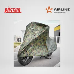 ADMC008 AIRLINE Чехол-тент на мотоцикл защитный M, 225x90x110 см, люверс под замок, летний камуфляж