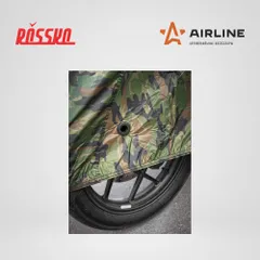 ADMC008 AIRLINE Чехол-тент на мотоцикл защитный M, 225x90x110 см, люверс под замок, летний камуфляж